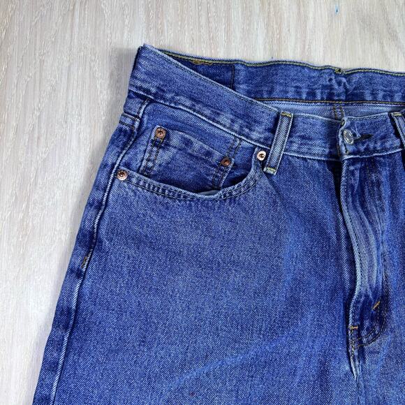 Levi's 550 Relaxed Fit Straight Leg Fray Ankle Hem Denim Jeans Men's 33 X 34 - Picture 3 of 16